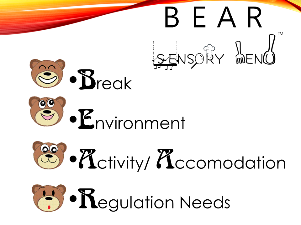Sensory Menu -BEAR